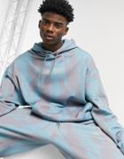 Crooked Tongues Hoodie With Brush Stroke Print-grey