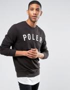 Poler Sweatshirt With Large Logo - Black