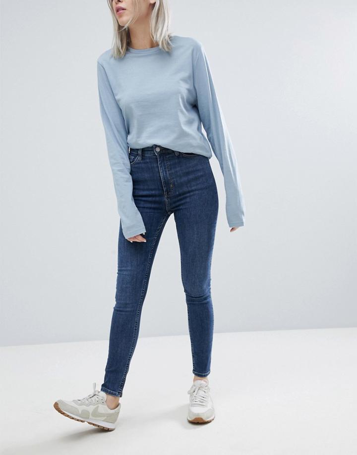Weekday Body High Waist Superstretch Skinny Jean - Blue