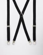 Asos Suspenders In Black - Black