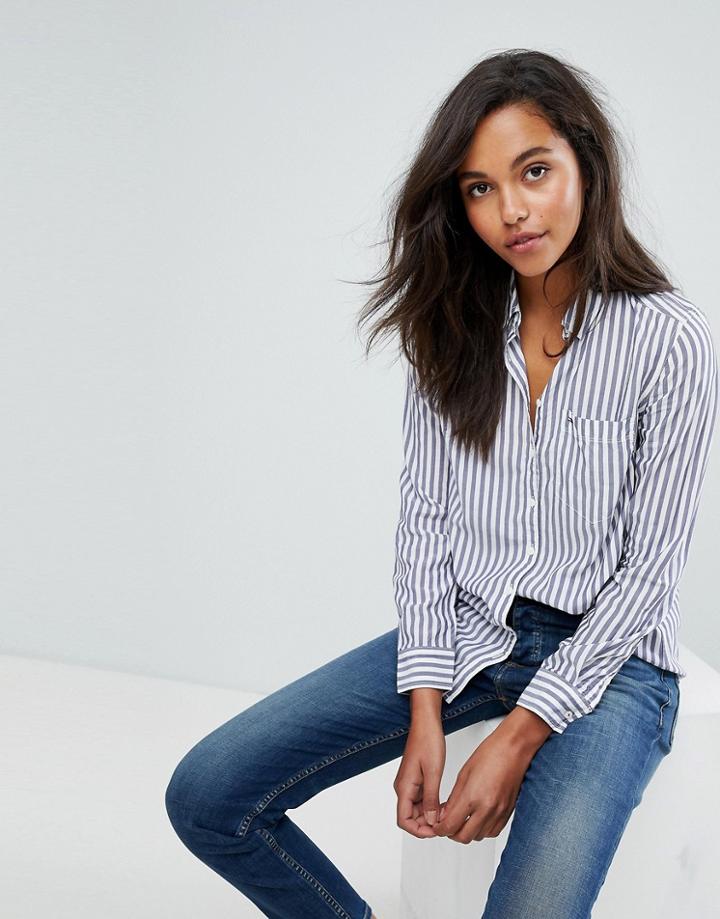 Tommy Jeans Stripe Shirt - Blue