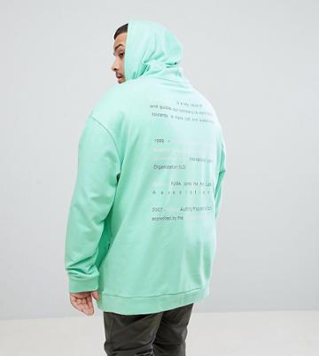 Puma Plus Organic Cotton Hoodie With Back Print In Green Exclusive To Asos - Green