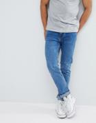 Mango Man Slim Jeans In Blue - Blue