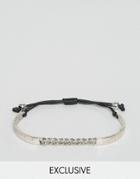 Designb London Woven Cord & Metal Bracelet Exclsuive To Asos - Silver