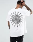 Hnr Ldn Oversized Dagger Back Print T-shirt - White
