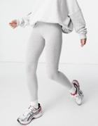 Asos Design Cotton Legging In Gray Heather-grey