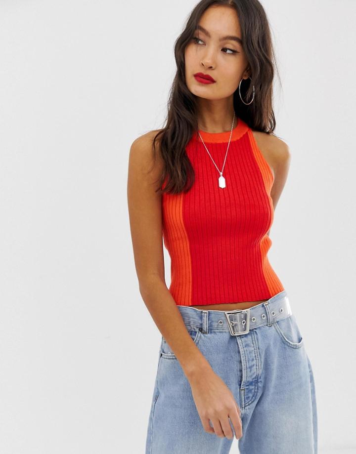 Noisy May Sweater Vest-red