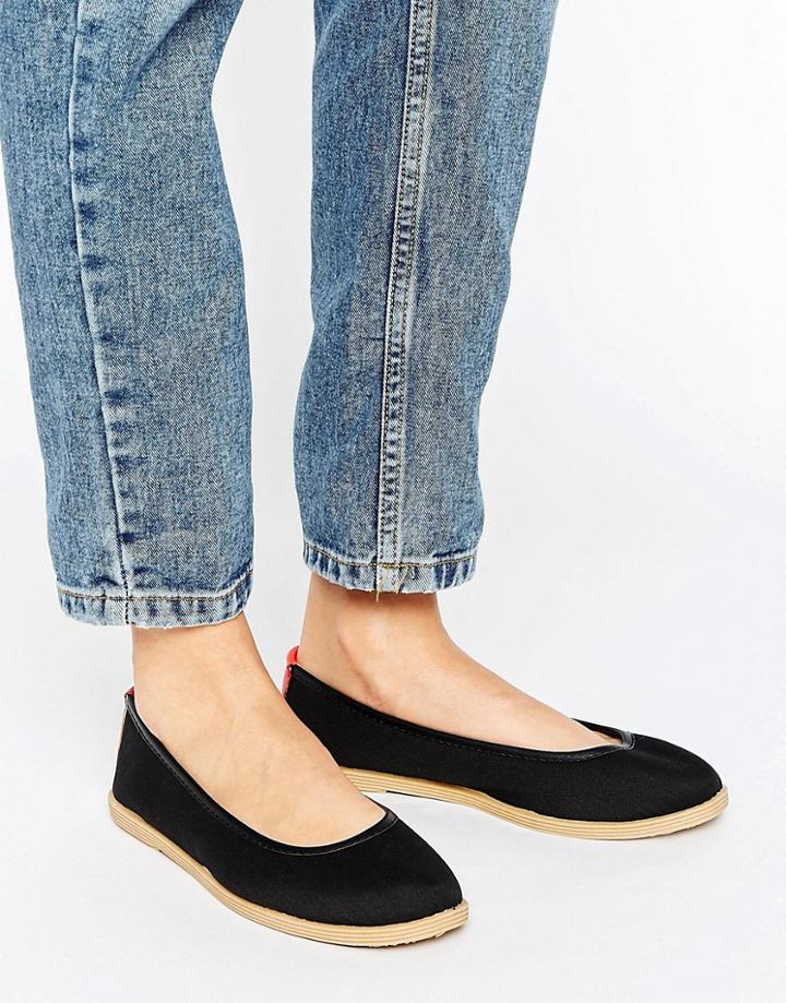 Aldo Flat Contrast Shoes - Black