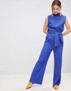Mbym High Waisted Flared Pants - Blue