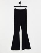 & Other Stories Knitted Flared Pants In Black