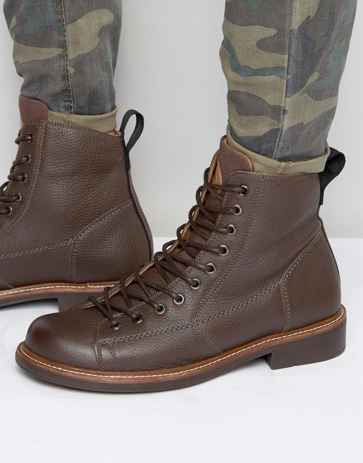 G-star Roofer Lace Up Leather Boots - Brown
