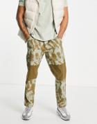 The North Face Class V Belted Pants In Green Tie Dye