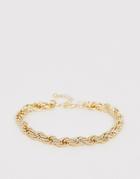 Asos Design Mixed Metal Vintage Style Bracelet In Gold And Silver Tone - Gold