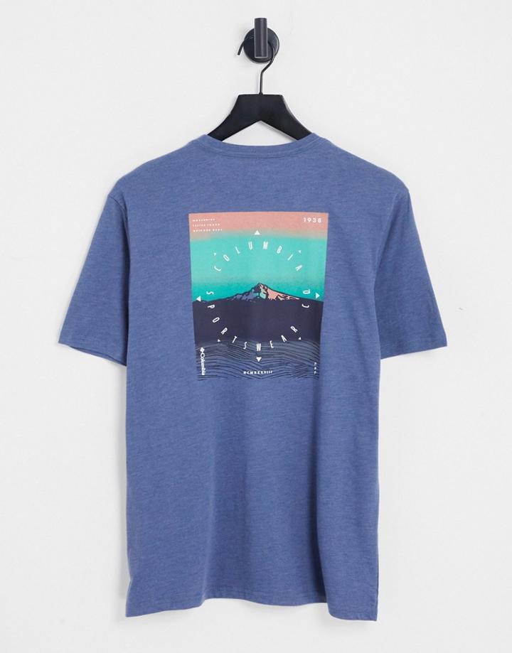 Columbia High Dune Graphic Ii T-shirt In Dark Navy