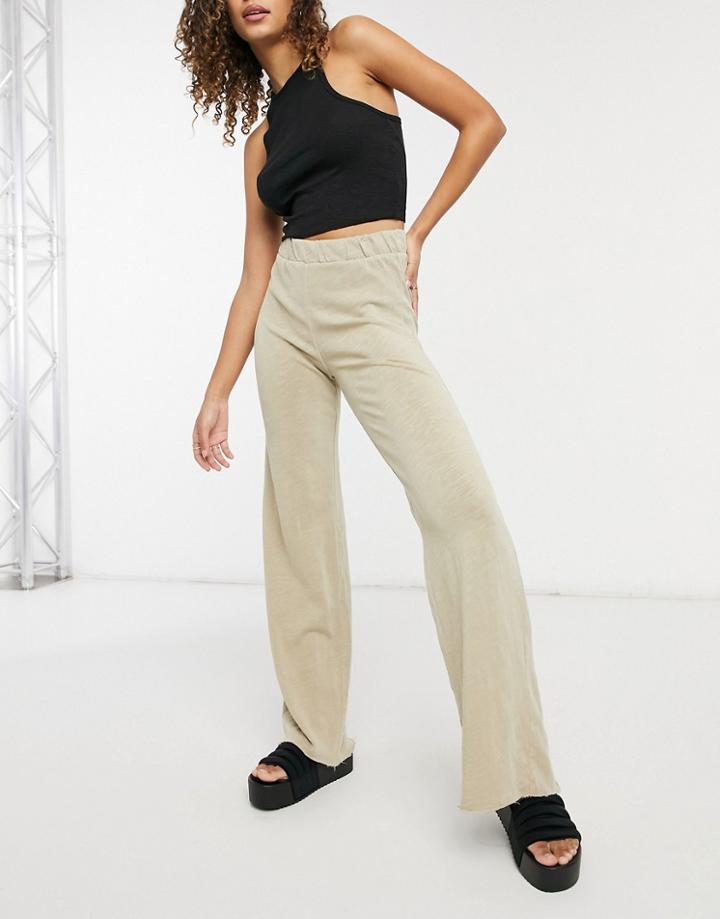 Cotton: On Wide Leg Pants In Latte-neutral