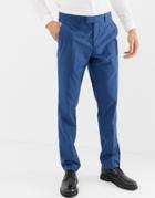Farah Henderson Skinny Fit Suit Pants In Blue - Blue