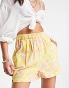 Free People Palo Duro Relaxed Shorts In Retro Floral-multi