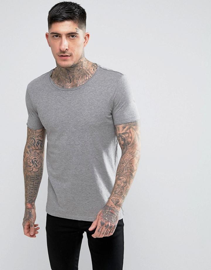 Boss Orange By Hugo Boss Tooles Basic Crew T-shirt Gray - Gray