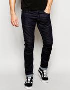 Jack & Jones Rinse Wash Jeans In Slim Fit With Panels - Indigo