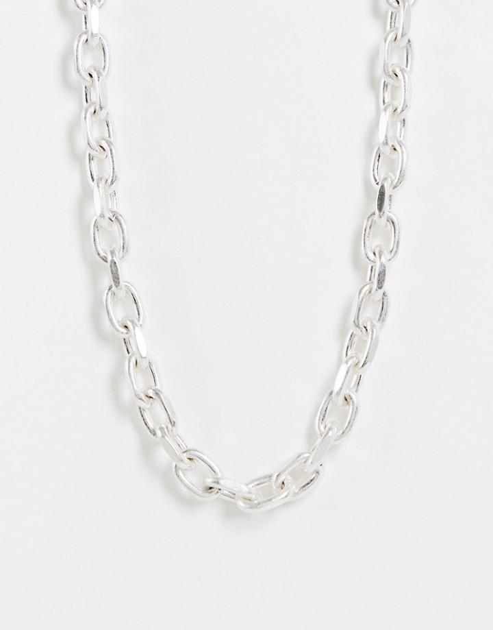 Icon Brand Industrial Chain Necklace In Silver