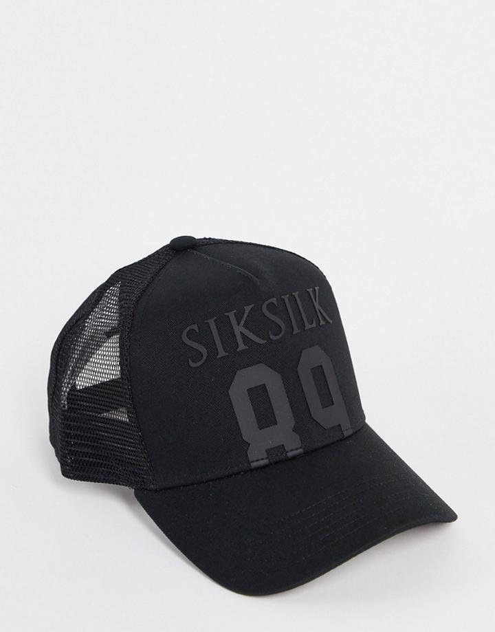 Siksilk 89 Mesh Trucker Cap In Black