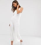 Micha Lounge Wide Strap Cami Jumpsuit - White