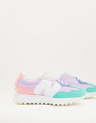New Balance 327 Sneakers In Lilac And Pink Color Block-purple