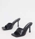Public Desire Wide Fit Harlow Mule With Square Toe In Black