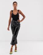 Lioness Marry The Night Vinyl Pants In Black
