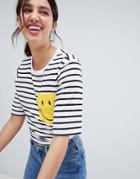Lee Smile Collab Stripe T Shirt With Pocket - Multi