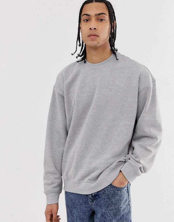 Weekday Big Steve Sweatshirt In Gray