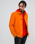Asos Wool Worker Jacket In Orange - Orange
