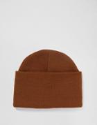 Asos Beanie With Deep Turn Up In Tobacco - Tobacco