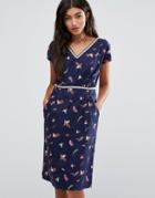 Trollied Dolly Throw On Shift Dress - Navy