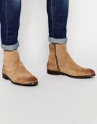 Hudson London Plant Suede Zip Boots - Taupe