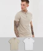 Asos Design 2 Pack Jersey Polo Save