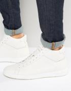 Hugo By Hugo Boss Fusion Textured High Top Sneakers - White