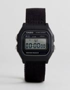 Casio W-59b 1avef Digital Canvas Watch In Black - Black