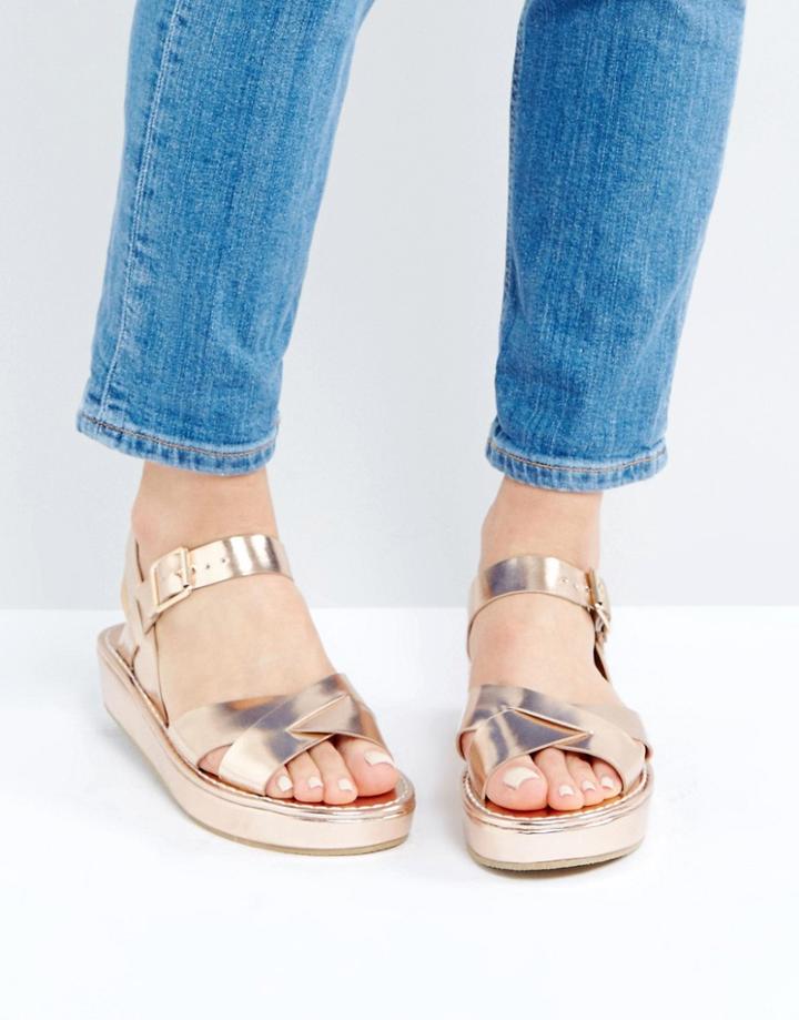 Truffle Cork Flatform Sandal - Copper