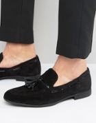 London Brogues Tassel Loafers In Black - Black