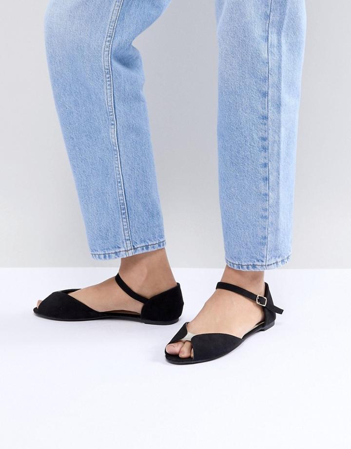 Park Lane Ballet Flat Shoe - Black