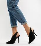 New Look Wide Fit High Vamp Heel Shoe - Black