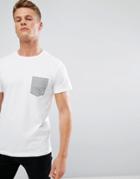 Jack And Jones Contrast Chest Pocket T-shirt - White