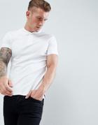 New Look Muscle Fit Polo Shirt In White - White