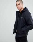 Fred Perry Quilted Hooded Brentham Jacket In Black - Black