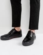 Asos Brogues In Black Leather With Hybrid Sole - Black