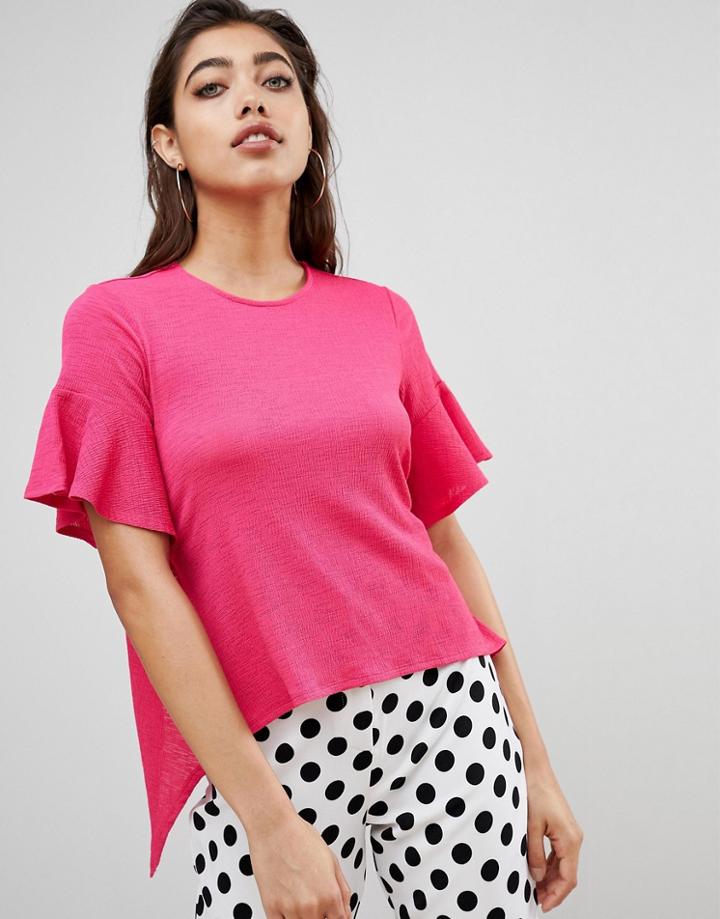 Ivyrevel Open Back Frill Top - Pink