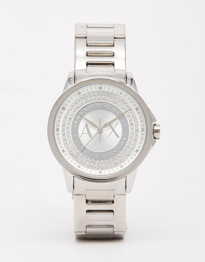 Armani Exchange Silver Lady Banks Watch - Silver