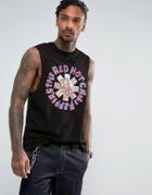 Asos Red Hot Chili Pepper Sleeveless T-shirt With Dropped Armhole - Black