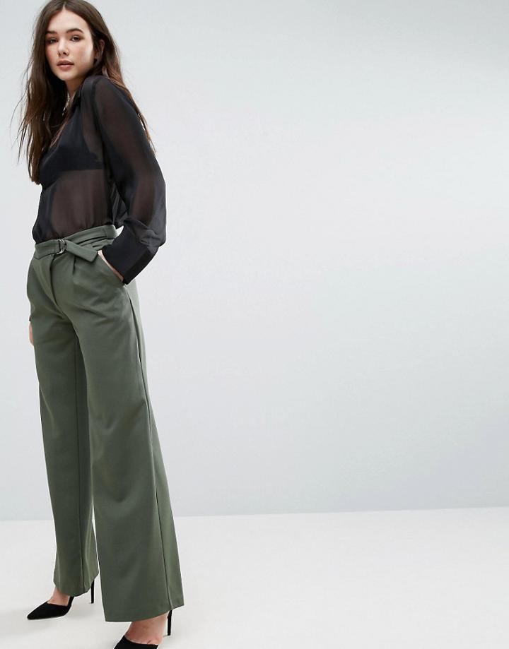 Lavand Tie Waist Pants - Green